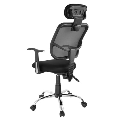 Ergo Office ER-413 Ergonomischer Bürostuhl, verstellbare Kopfstütze und Sitzhöhe, Mesh, drehbar, langlebig, schwarz