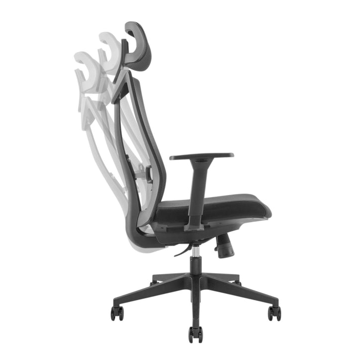 Ergo Office Ergonomischer Heimbürostuhl, Rollen, verstellbare Netz-Dreharmlehne, langlebig