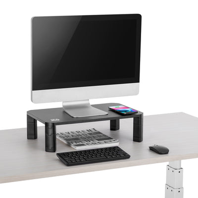 Ergo Office ER-415 Monitor Stand Shelf Wireless Qi Charging Adjustable 17" - 32" 20kg Induction Charger