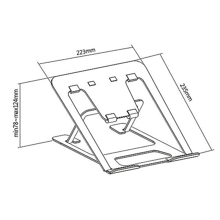 ERGOOFFICE ER-416 Ultradunne opvouwbare laptopstandaard