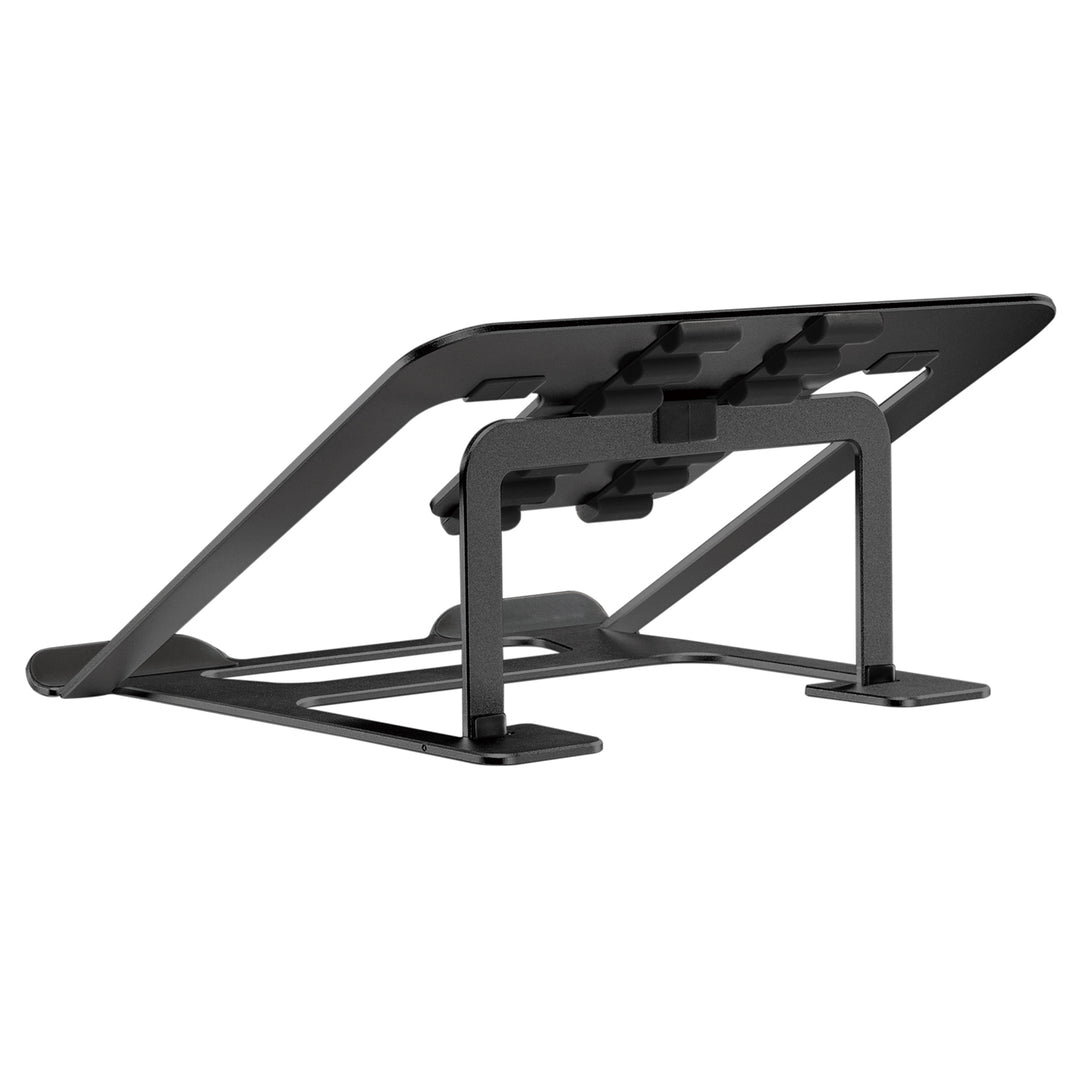 ERGOOFFICE Laptop Stand Portable 11" - 15'' Aluminium Ultra Thin Folding 6 Height Levels Universala Black