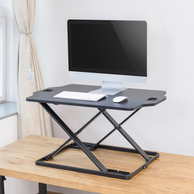 Ergo Office ER-419 Monitor Laptopstandaard Bureau Hoogte Verstelbaar Staand Zitten Werk Ultradun 10kg