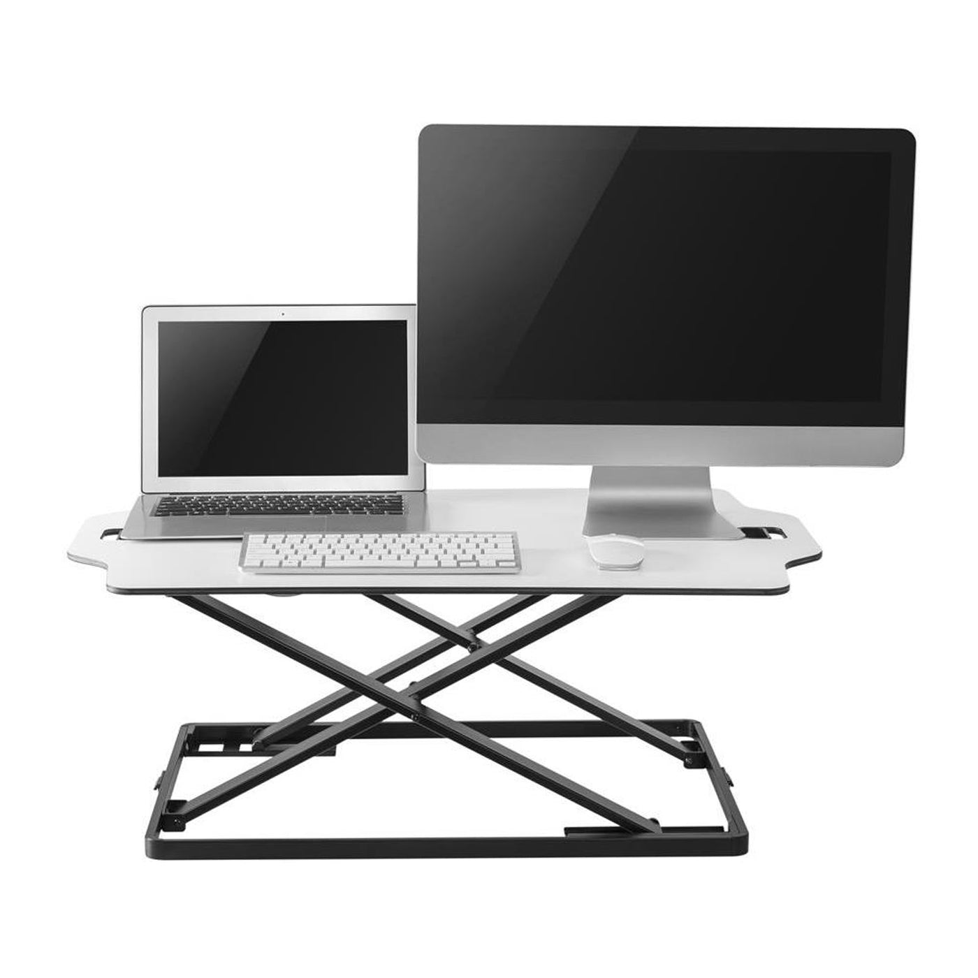 Ergo Office ultra thin sit/stand desk converter, white, with gas spring, max 10kg, ER-420