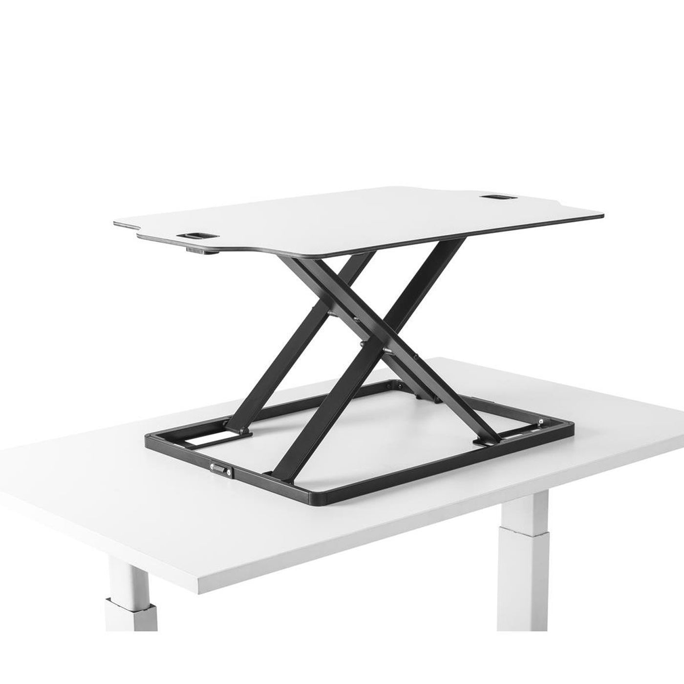 Ergo Office ultradünner Sitz-/Steh-Tischkonverter, weiß, mit Gasfeder, max. 10 kg, ER-420