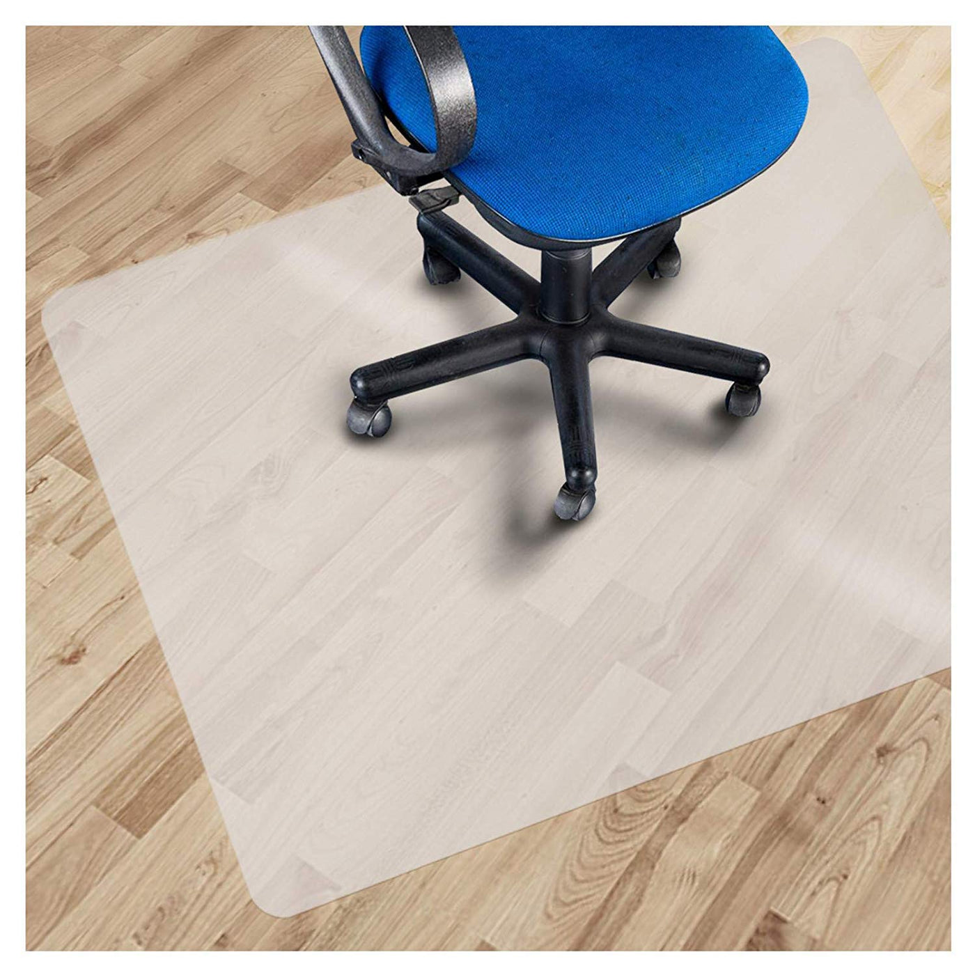 Ergo Office ER-421 Bodenschutzmatte Bürostuhl rutschfester transparenter Holz-Hartboden 120 x 90 cm
