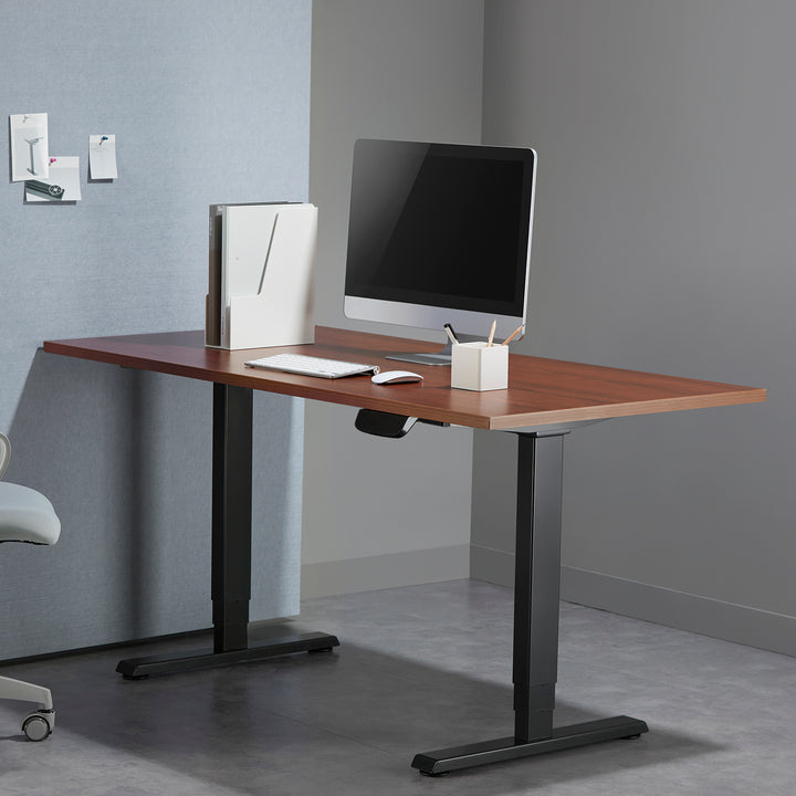 Desk Frame Electric Height Adjustable Touch Panel Sit Stand Without Tabletop Office