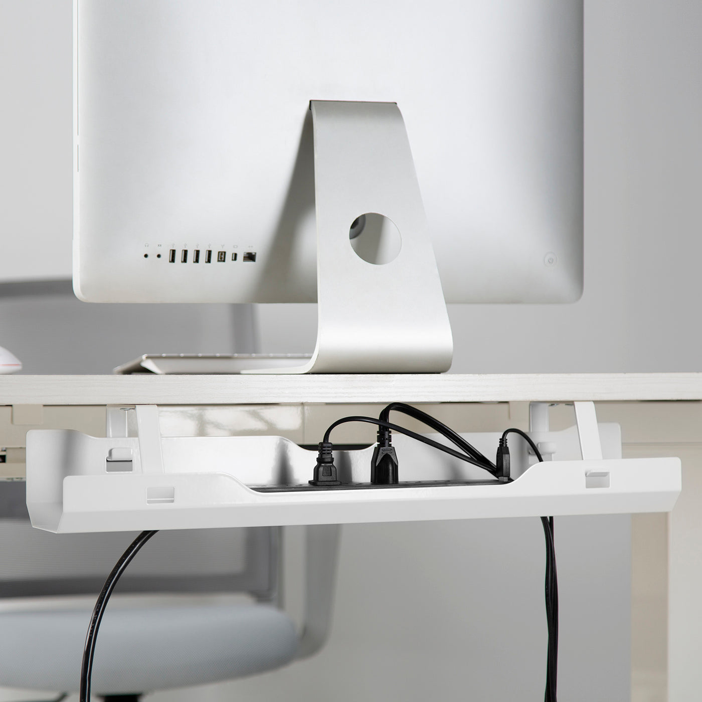 ERGOOFFICE ER-431W Cable and Wire Organizer Under-Desk Mounting