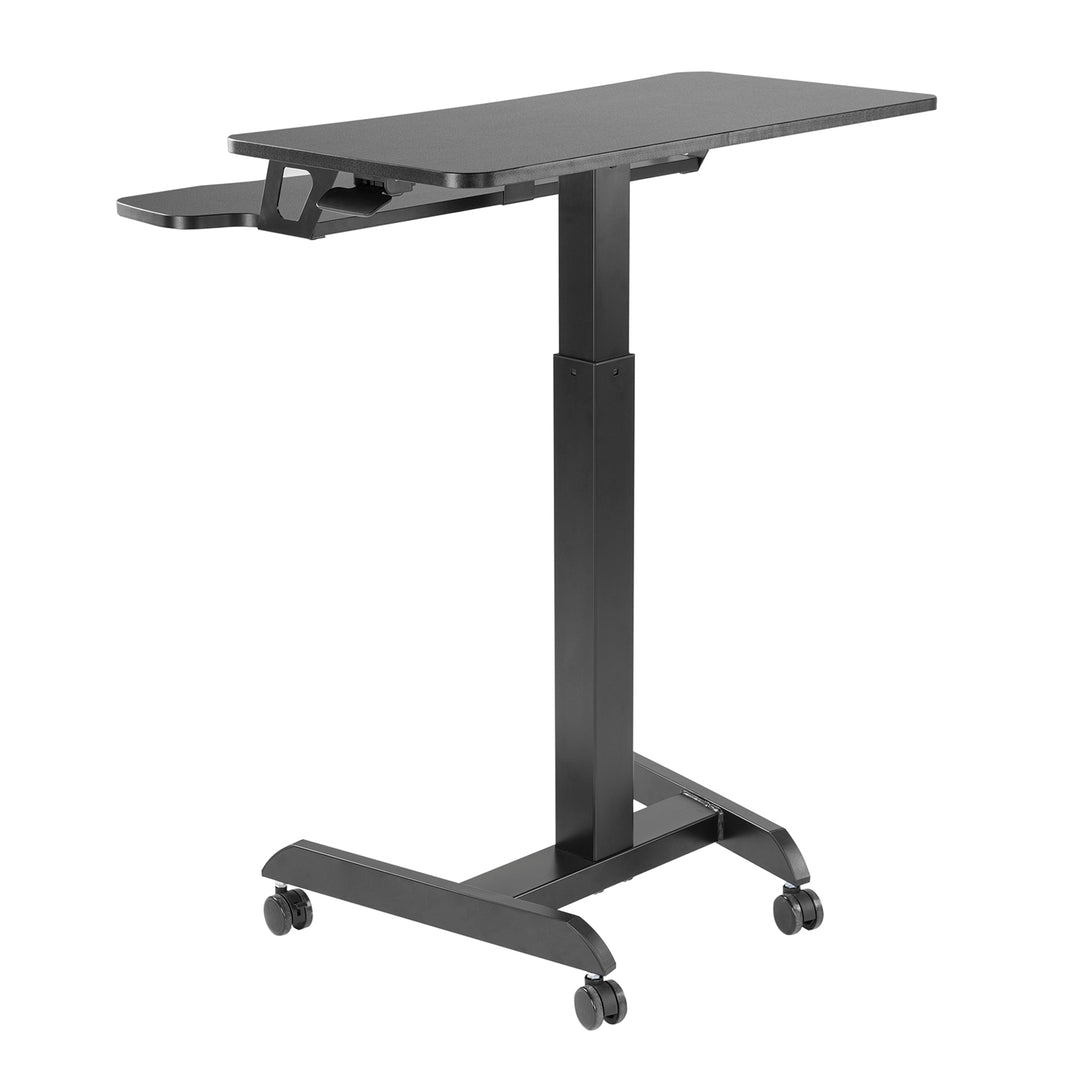 Ergo Office ER-444 B Height Adjustable Sit Stand Desk With Casters Workstation With Double Platform Up To 8kg