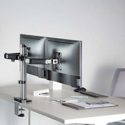 Ergo Office ER-449 Deluxe dubbele monitor scharnierende montage, 17"-32", max. 9kg
