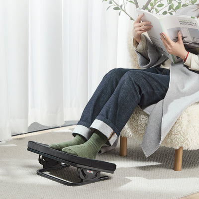 Maclean MC-460 Ergonomic Footrest Leg Foot Rest Infinitely Adjustable Angle Under Desk Removable Cushion Cushioned